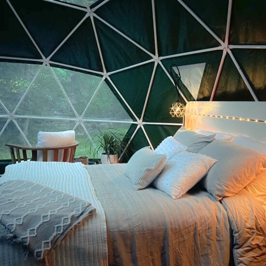 Glamping in wv bed